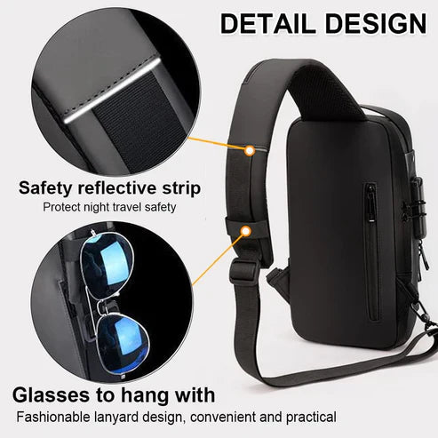 🔥 Multifunction Anti-Theft chest bag - USB Charging Crossbody Bag 👜 - Stylish & Secure for Trips 🚶‍♂️ | 🔥 Flat 40% OFF 🔥