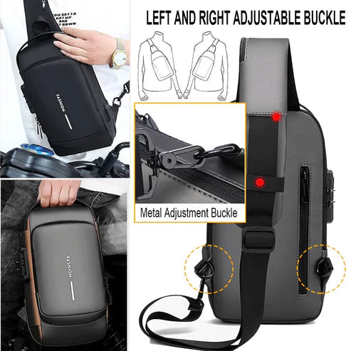 🔥 Multifunction Anti-Theft chest bag - USB Charging Crossbody Bag 👜 - Stylish & Secure for Trips 🚶‍♂️ | 🔥 Flat 40% OFF 🔥