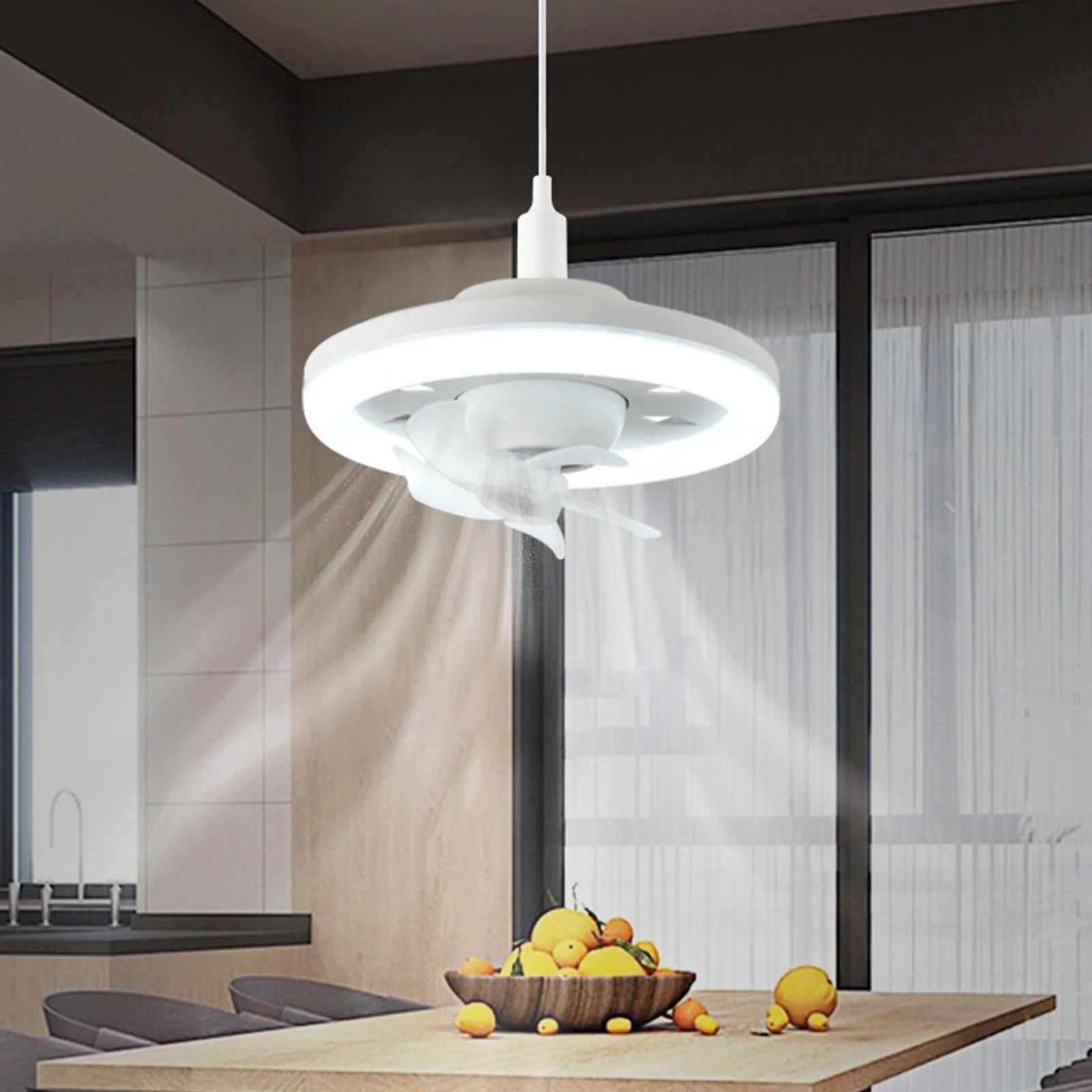 🔥 2-in-1  360 ° Rotating Ceiling Fan Light With Remote Control 😍