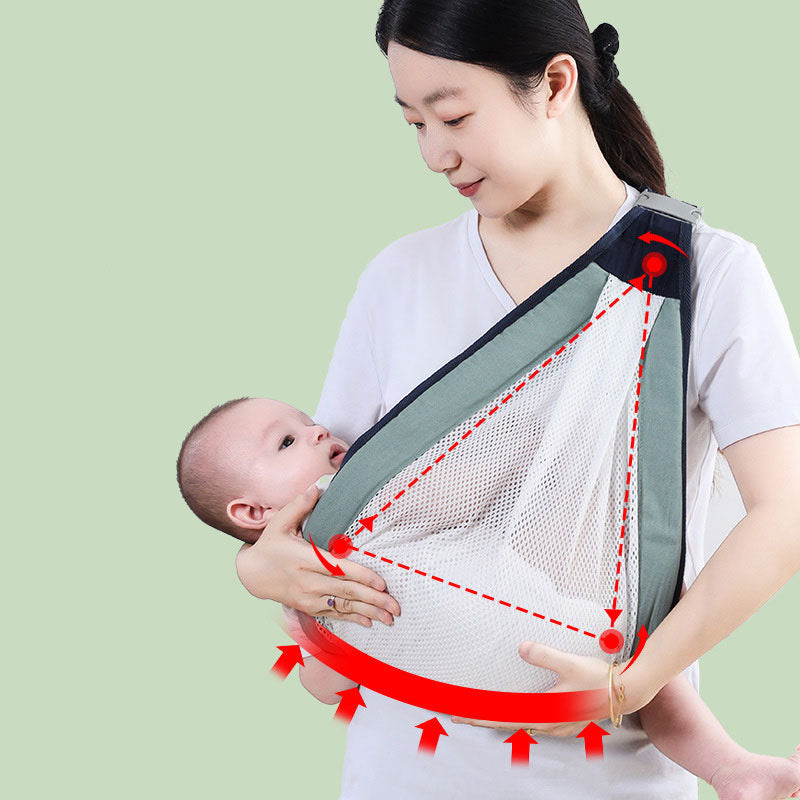 🔥 Adjustable Half Wrap, Single Shoulder Sling - Natural Cotton & Mesh | Flat 45% OFF Baby Carrier 🔥